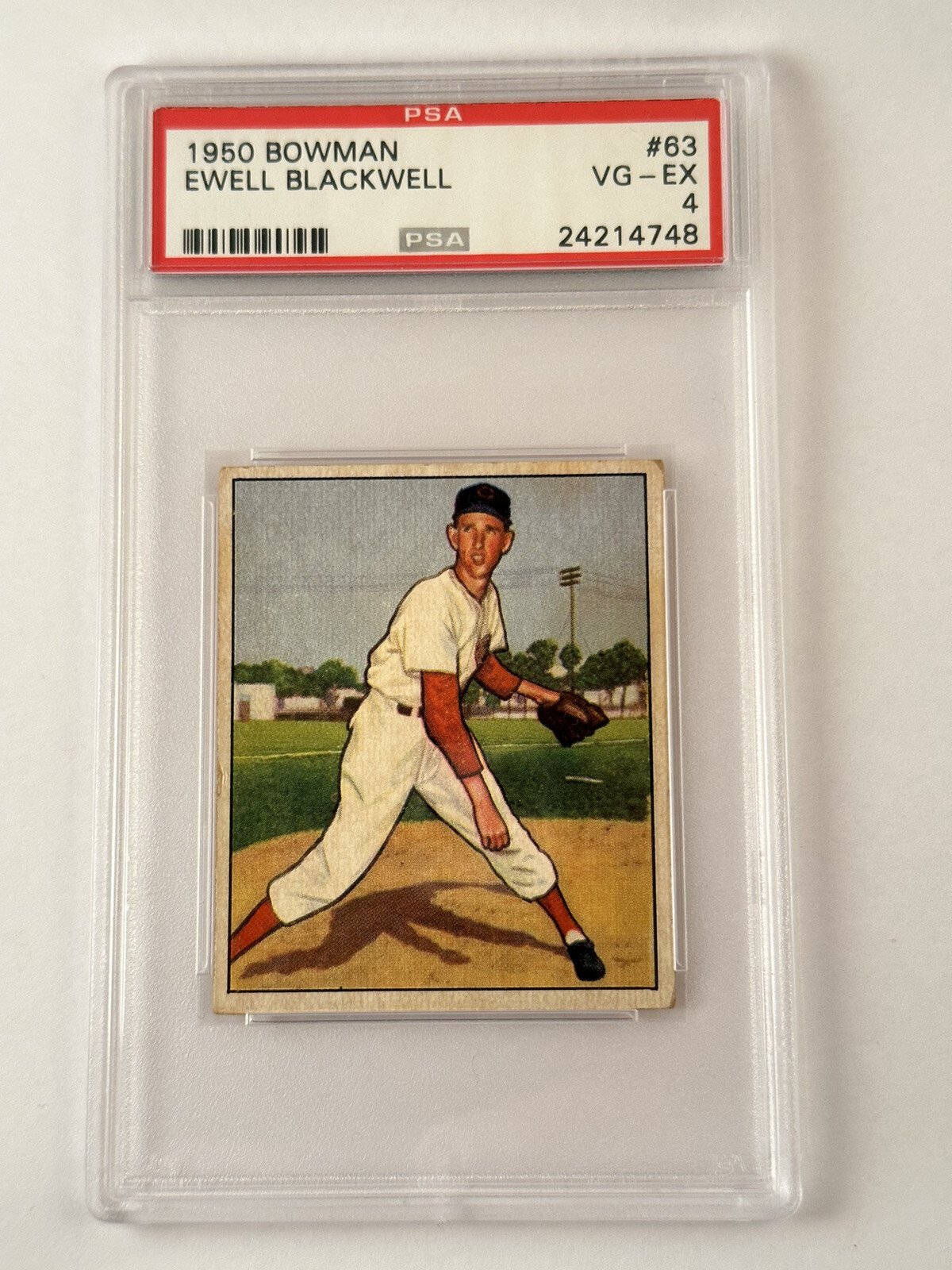 1950 Bowman Ewell Blackwell #63 PSA 4