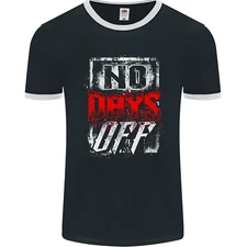 No Days Off Gym Bodybuilding Training Top Mens Ringer T-Shirt FotL