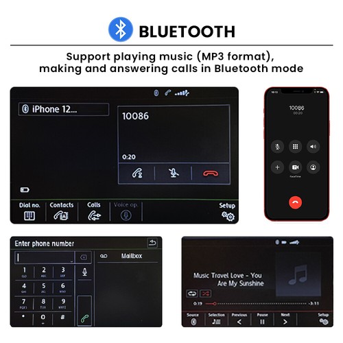 For VW Golf Tiguan Rear USB Noname RCD360 PRO RCD330 Android Auto Carplay Radio - Picture 13 of 17