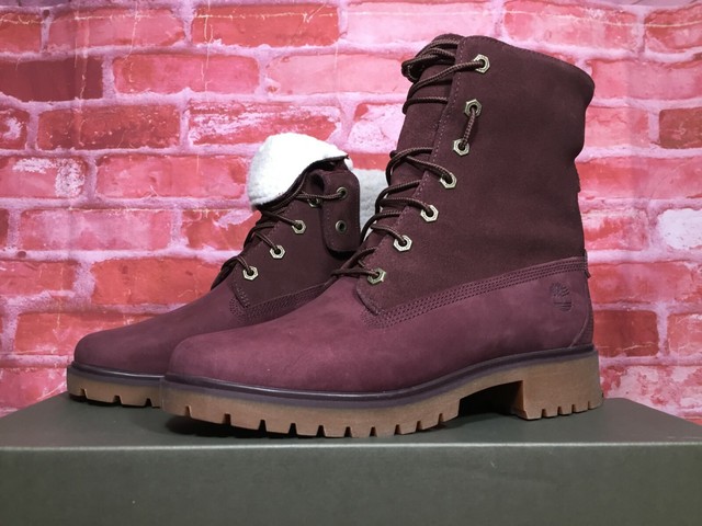 burgundy timberlands women's boots