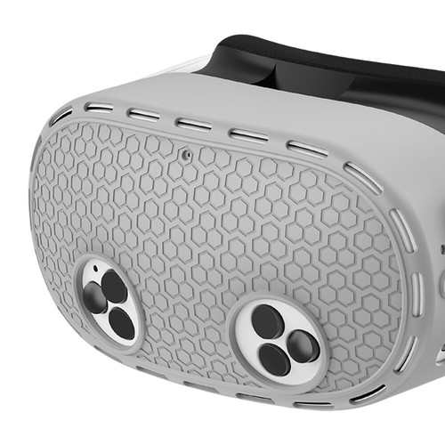 Silicone Host Case Shell Drop-Proof Cover for Meta Quest 3S Accessories (Grey) - Picture 5 of 5