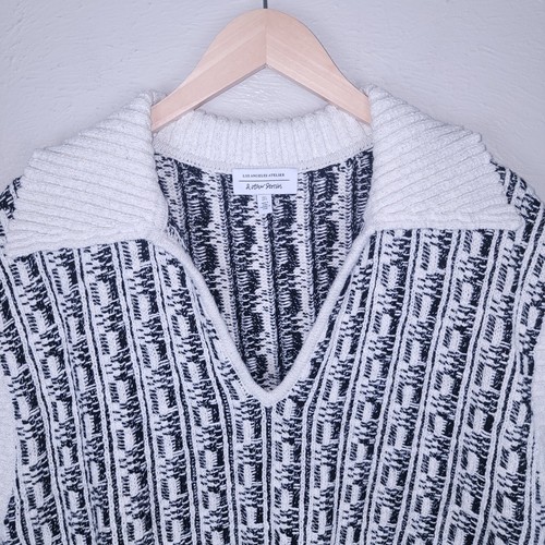 & Other Stories Preppy Metallic Boxy Crop Sweater Vest LARGE - Picture 8 of 16