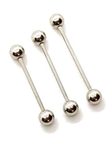 Nipple Bar Straight Titanium Barbell Piercing Tongue Tragus Nipple Eyebrow Bar - Picture 2 of 15
