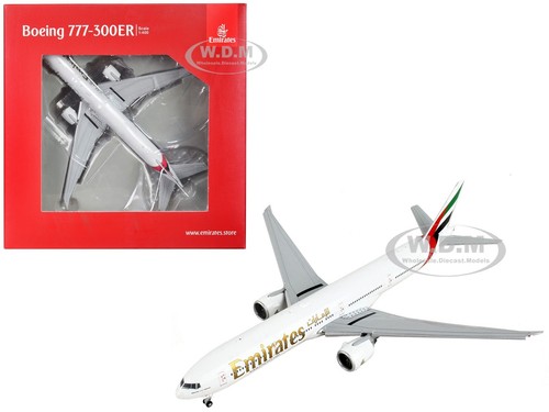 BOEING 777-300ER AIRCRAFT W/FLAPS DOWN "EMIRATES" 1/400 BY GEMINIJETS GJ2068F