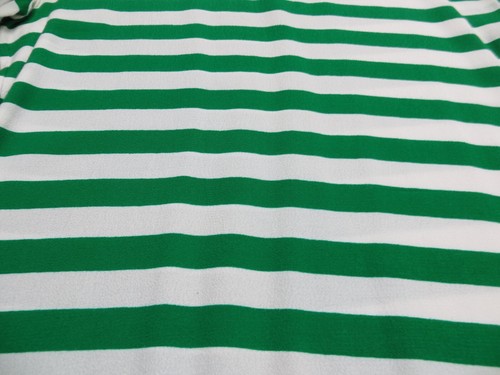 Top J Crew taglia 4 blu verde bianco righe maniche lunghe girocollo rayon - Foto 3 di 5