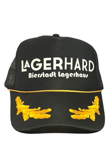 Cappello ricamato LaGERHard Bierstadt Lagerhaus Beer LA Brewery nero cuciture oro - Foto 5 di 11
