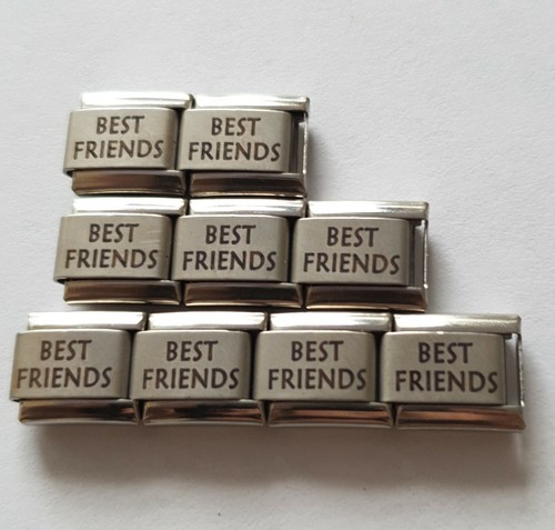 BEST FRIENDS Italian Charm Friend Besties N253 fit 9mm Classic Starter Bracelets - Picture 6 of 9