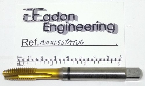 M10 x 1.5mm Metric Straight Machine Tap, HSS. By top brands. - Picture 6 of 18