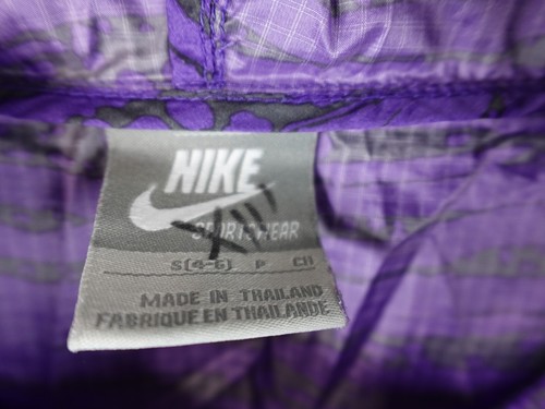 Nike Jacket Womens Small (4-6) Purple Striped Full Zip Windbreaker Casual - Picture 12 of 16