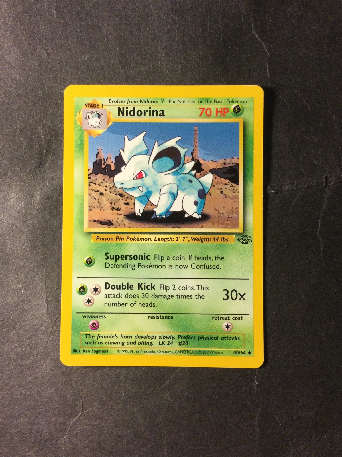 1999 Wizards Pokémon Jungle Set 40 /64 Nidorina 01