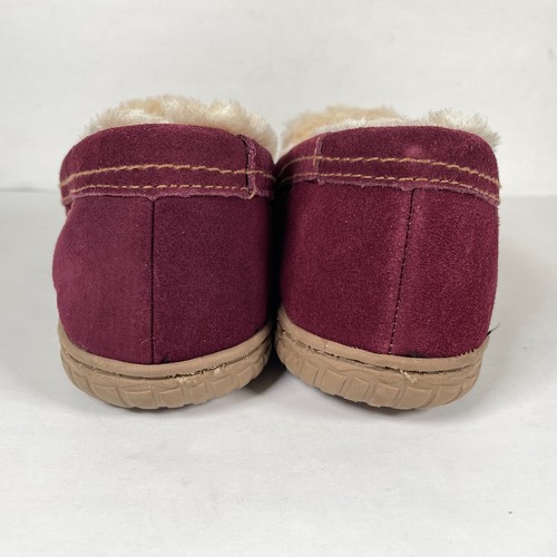 Earth Origins Yukon Yasmine Slippers Womens 11/12 XL Merlot Suede Tassels Shoes - Picture 5 of 11