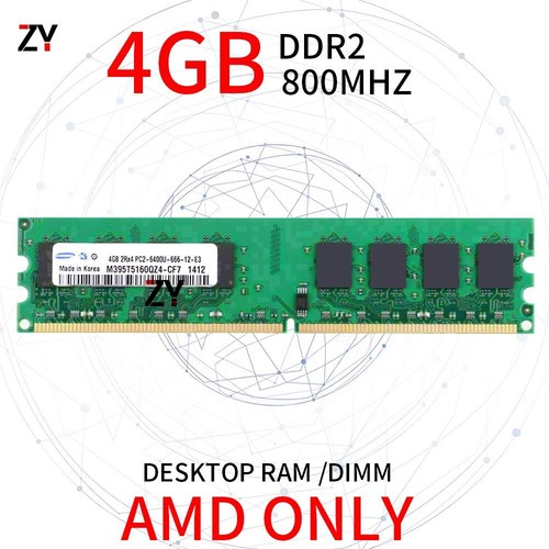 Per Samsung 4GB 2GB 1GB DDR2 PC2-6400U 800MHz 2Rx4 DIMM AMD CPU Desktop RAM IT - Picture 9 of 11