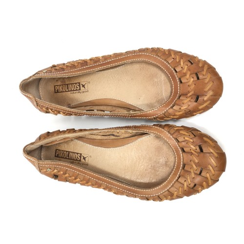 Pikolinos Pisa Flats Loafers Shoes Womens Size 6.5-7 US 37 EU Brown Woven - Picture 6 of 9