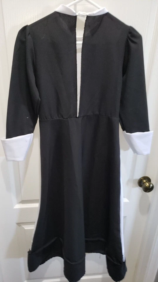 niñas DISFRAZ PEREGRINO COLONIAL VESTIDO SOMBRERO MEDIANO NEGRO BLANCO GORRO ¡súper estado!! Foto 2 de 2