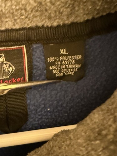 Foot Locker Mens Fleece Sweatshirt Blue 1/4 Zipper Long Sleeve Mock Neck XL - Picture 5 of 6