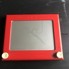 VTG Etch A Sketch No. 505 Ohio Art Company Magic Screen Red Frame Working