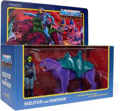 Neu im Karton ReAction Masters of the Universe SKELETOR & PANTHOR 2-Pack MOTU Super 7