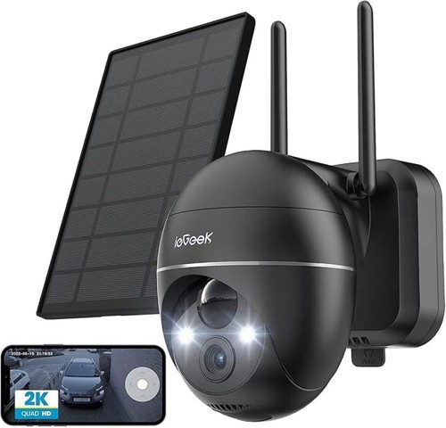 ieGeek 2K Solar Überwachungskamera Aussen Akku 4X Zoom, 355°/140° Pan Tilt, IP65 - Bild 13 von 14