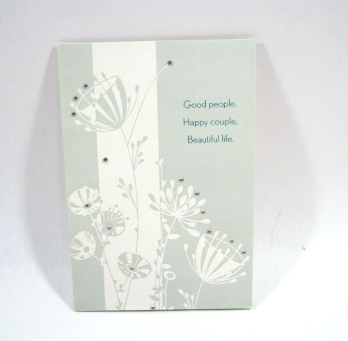 Rhinestone studded Happy Anniversary Card for Couple
