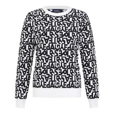 Genuine PEARLY GATES GOLF Womens Logo Pattern Long Sleeve Knit 