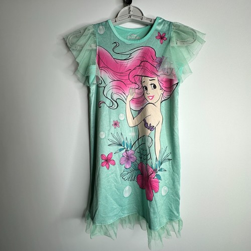 Disney Princess Ariel The Little Mermaid Polyester  Nightgown Girls M - Picture 1 of 9