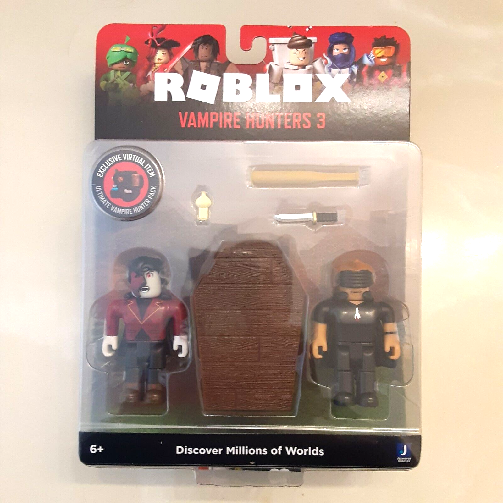 Roblox Vampire Hunters 3 - 2.5 Action Figure 2-Pack - 6 Pcs w/ Virtual  Item New