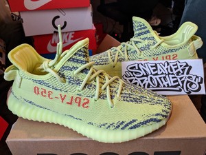 Details about Adidas Yeezy Boost 350 V2 Semi Frozen Yellow Raw Steel Red Kanye West B37572 Adidas & Kanye West Announce Yeezy Boost 350 V2 “Semi Frozen