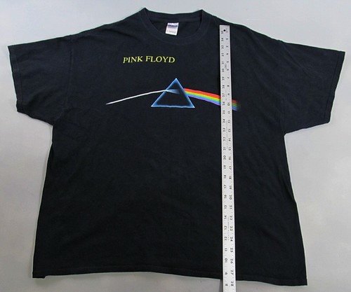 Vintage 90s Pink Floyd Dark Side of the Moon T-Shirt 2XL Black Double Sided - Picture 4 of 7