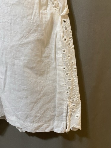 LAUNDRY by SHELLI SEGAL Women Ruffle Short Sleeve Lace Up Eyelet Top SZ S White - Picture 11 of 11