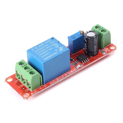 Interruttore di ritardo timer relè DC 12V regolabile da 0 a 10 secondi scudo modulo NE555 UK - Foto 3 di 7