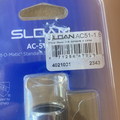 NEW Sloan Act-O-Matic Shower Head AC51-1.8 4020131 - Picture 2 of 4