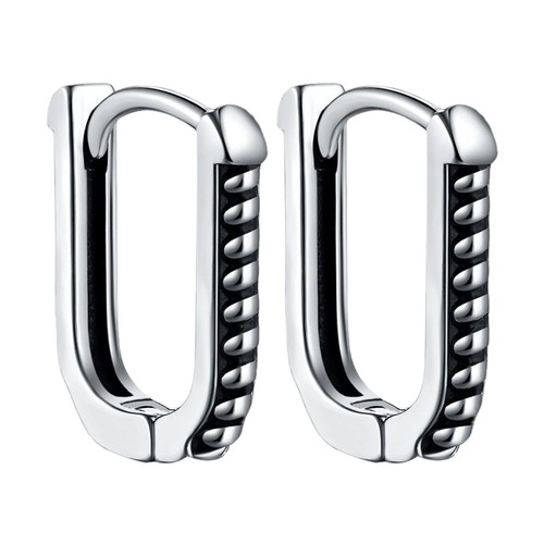 2pcs Flongo Norse Viking Spike Hoop Huggie Earrings for Men 316L Stainless Steel - Picture 21 of 25