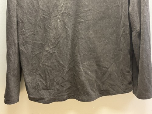 Suéter de Vellón Eddie Bauer Para Hombre Grande Negro Media Cremallera Blanco Garra Logo Bordado - Imagen 10 de 12