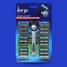 Lovyc Razor with 20 Replacement Shaving Blades – Precision Grooming Kit Men