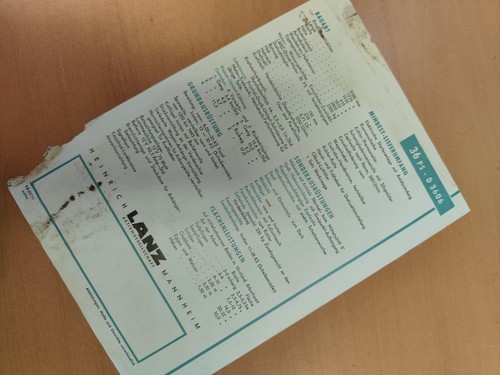 Lanz D3606 traktor prospekt tractor brochure M2 - Picture 2 of 2