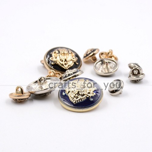 6PCS ANTIQUE PATTERNED 10MM-28MM METAL SHANK BUTTONS CLOTHING BAG SEWING CRAFT - Picture 6 of 15