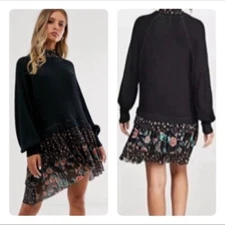 Free People x REVOLVE Black Layered Mini Dress S