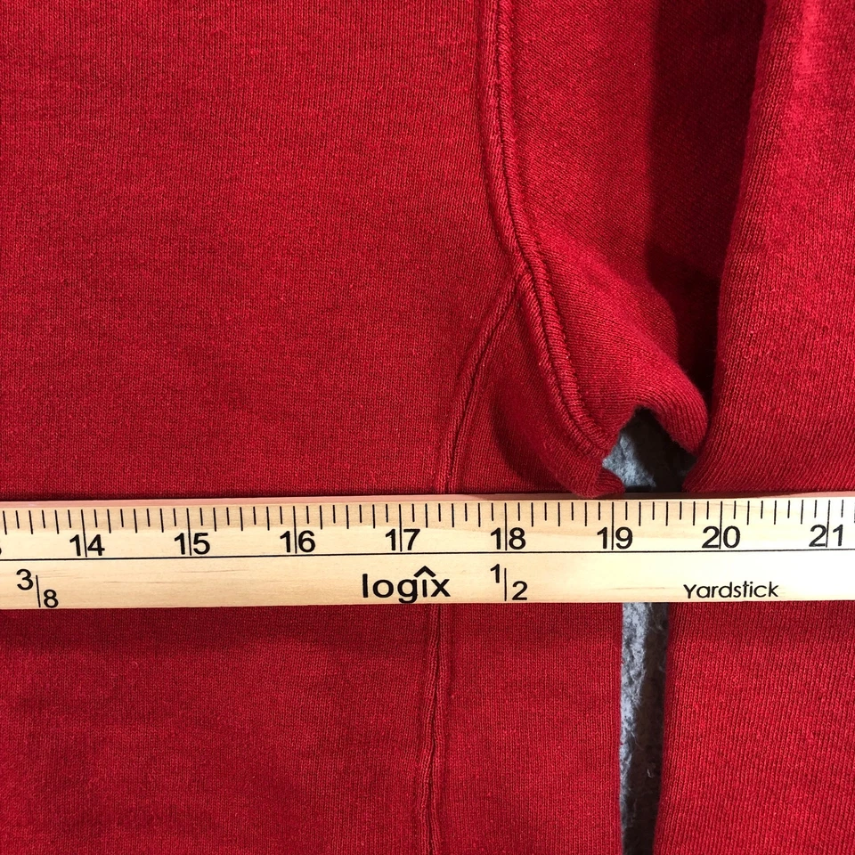 vtg russell hoodie sweatshirt youth XL red blank pockets - Image 3 of 4