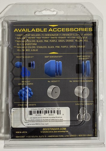 Bee Stinger Stabilizer Freestyle Sport Hunter Weight 1oz 3pk Matte Black #90457 - Picture 3 of 3