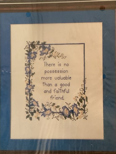 Bucilla Stitchery With Beads FAITHFUL FRIEND SAMPLER Cross Stitch Kit 32282 - Picture 2 of 9