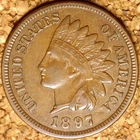 1897 Indian Head Cent - ALMOST UNC,  EXACTLY AS SHOWN (M765)