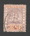 British Guiana QV 2c 1889 SG 194 Ship Used Stamp. Wmk Crown CA. Queen Victoria