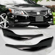 For 2011-2012 Honda Accord 4-DR OE-Style Painted Black Front Bumper Aprons Lip