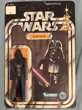Vintage Star Wars 1977 Darth Vader 12 Back card  unpunched Kenner Action Figure