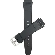 Bandini Matte Black Rubber Sports Watch Strap