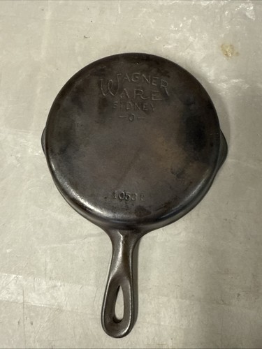 Sartén de hierro fundido vintage Wagner Ware Sidney -O- 1053L #3 6,5" negra ¡Bonita! - Imagen 3 de 5