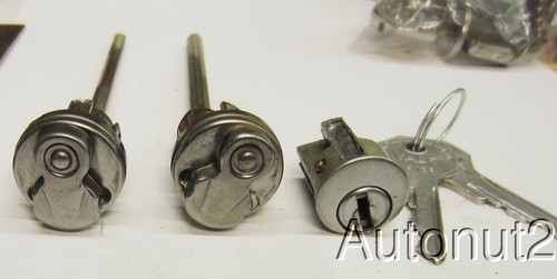 1947 1948 Dodge Plymouth Chrysler DeSoto lock set 2 doors and ignition NOS - Picture 3 of 4