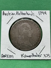1794 Austrian Netherlands Kronenthaler Raw Coin Damage