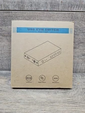 Greathtek KVM Switch USB 3.0 Dual Monitor 2 Port 8K @ 60Hz