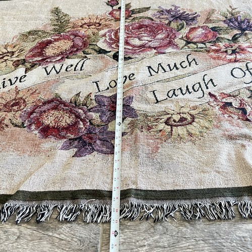 "LIVE Well LOVE Much LAUGH Often” Tapestry Throw Blanket Collections - Picture 6 of 8